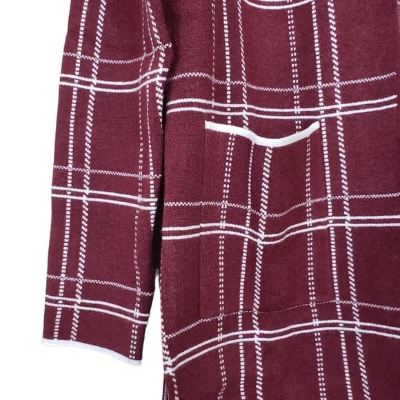 ELLEN TRACY Womens M Two-Tone Jacquard Sweater Cardigan NEW - Picture 8 of 14